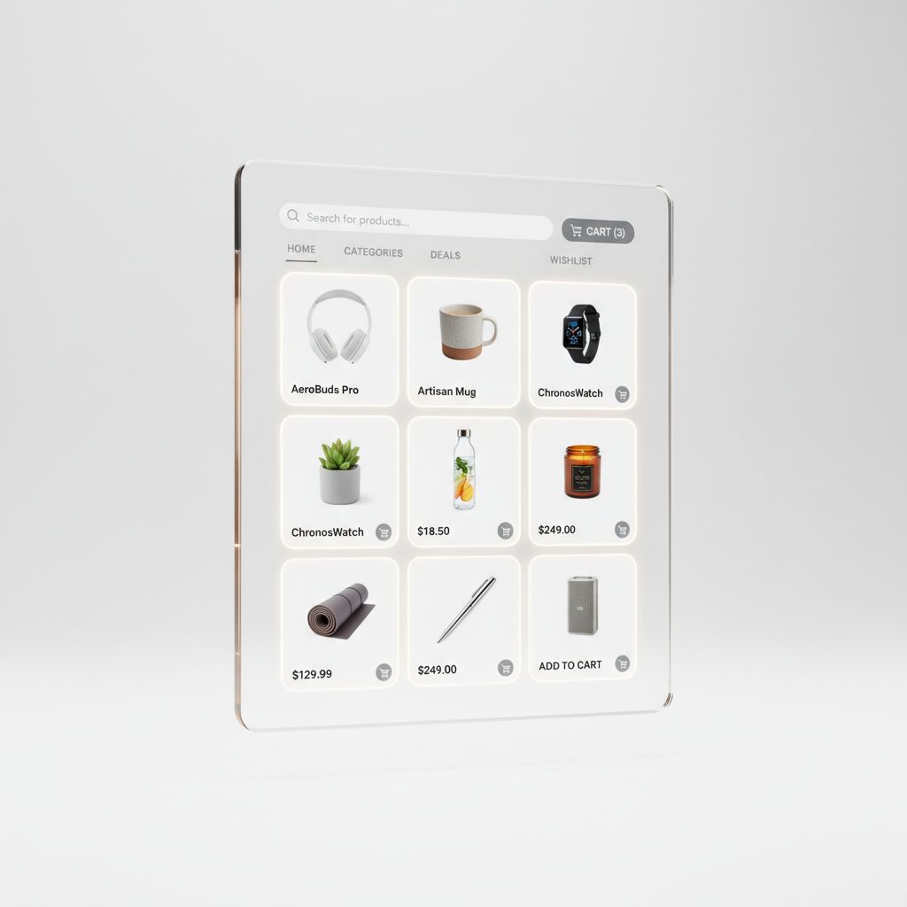 E-commerce platform project featuring modern shopping interface with product listings