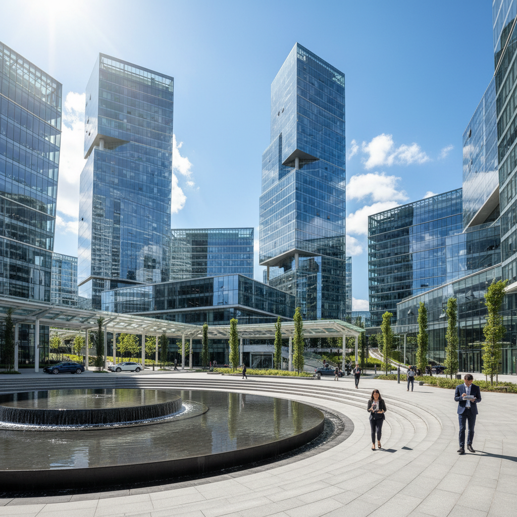 Multi-story commercial building under construction