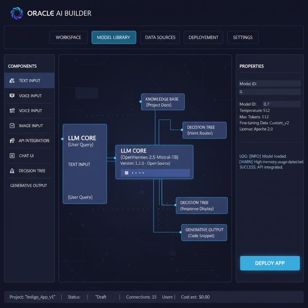 Indigo open-source LLM app builder visualization