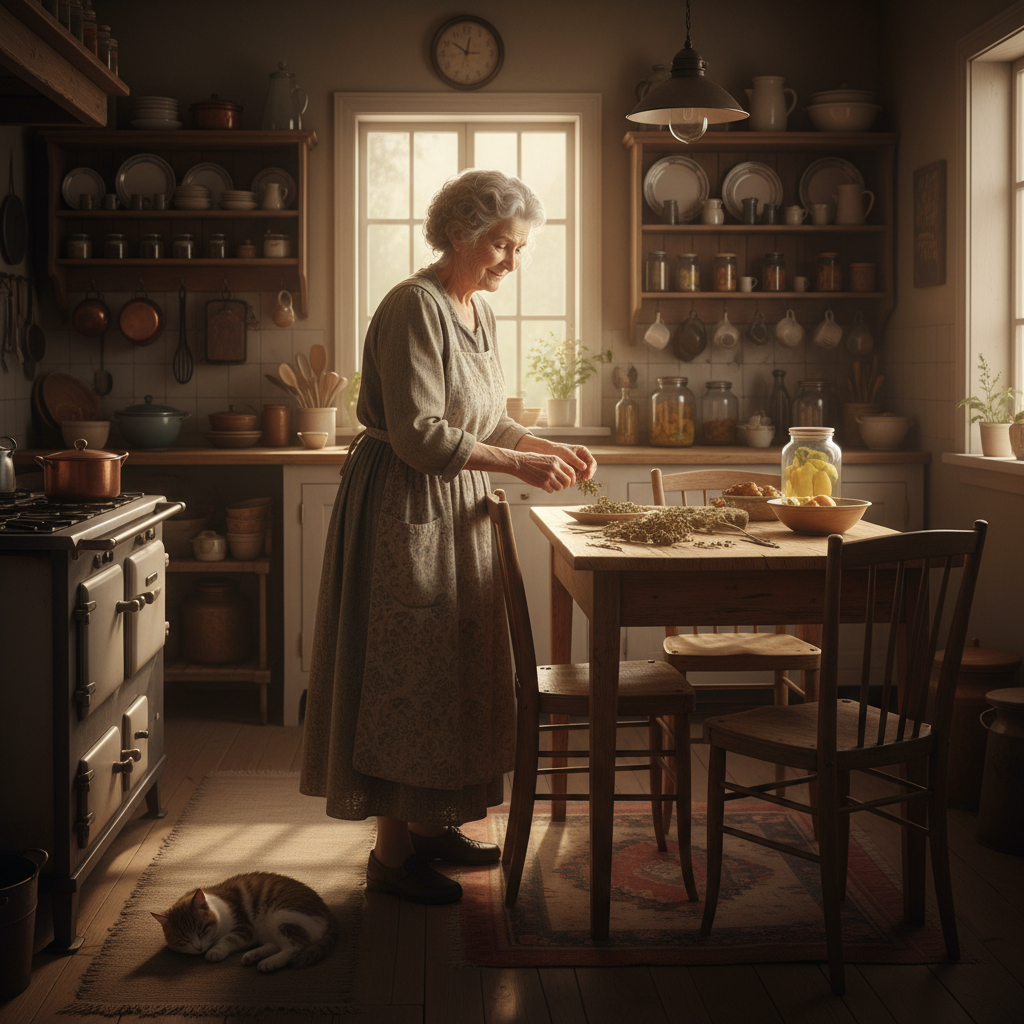 Dorothy Hale, grandmother and Wellspring client, standing in her kitchen in rural West Virginia