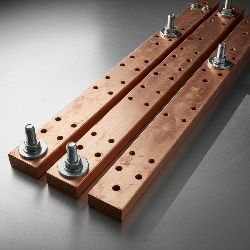 Copper electrical busbar 3 phase 100A