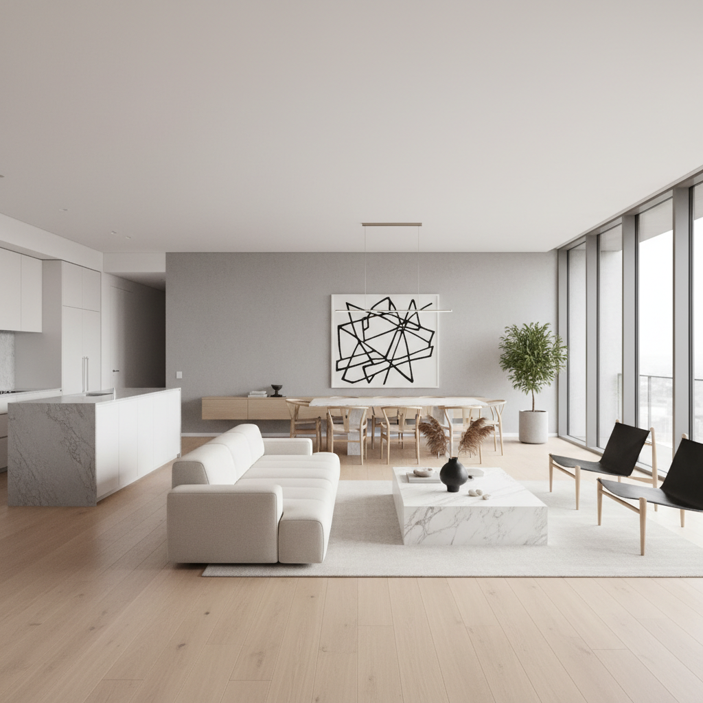 Sleek DIFC apartment with city skyline views and contemporary interiors