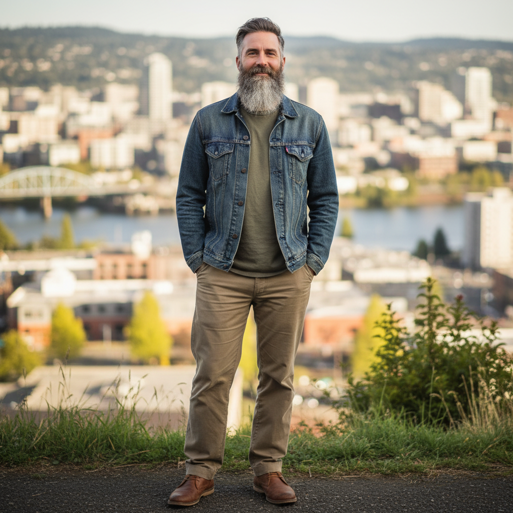 James Whitfield, bearded man in his 40s, Portland member