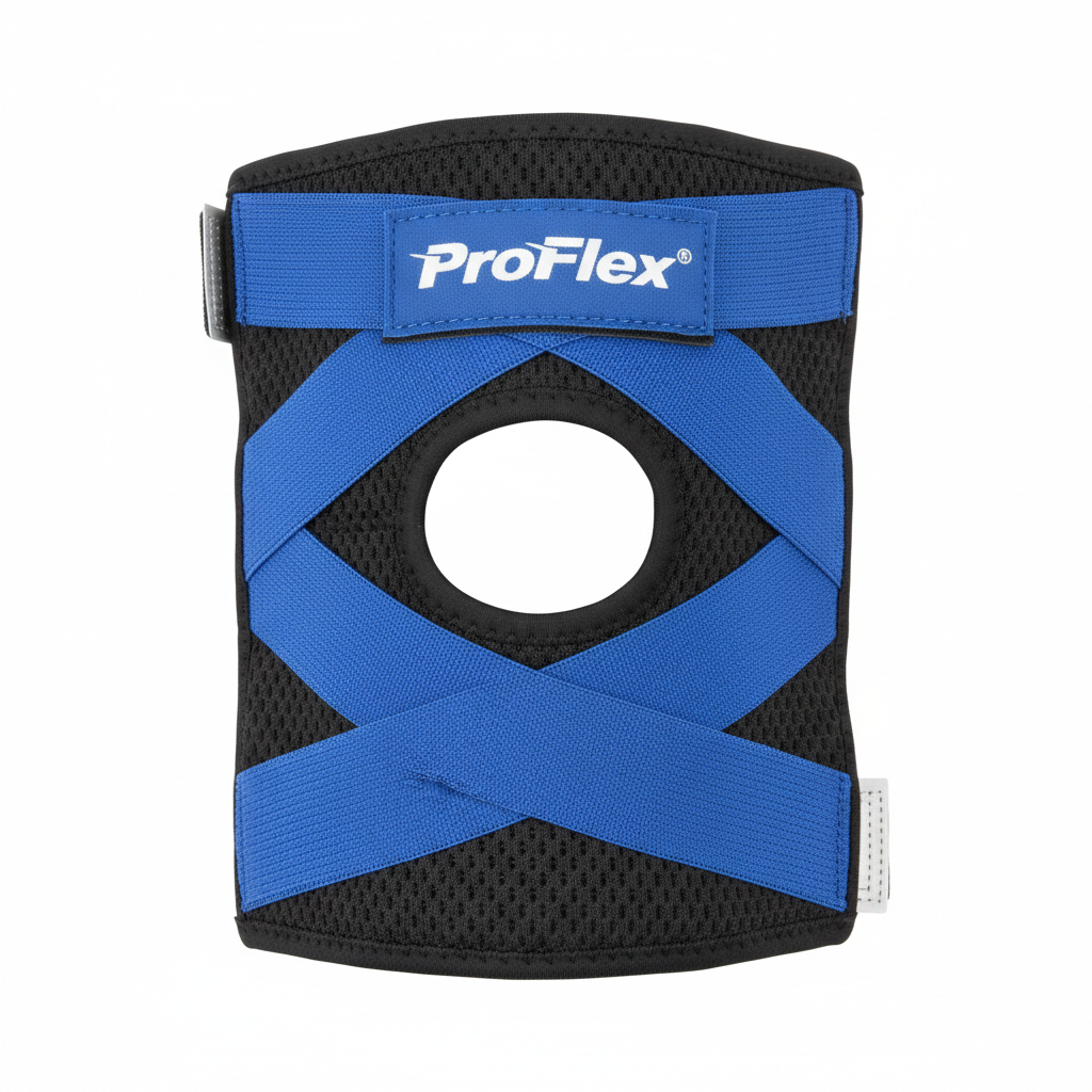 Black compression knee sleeves on white background with clean product shot