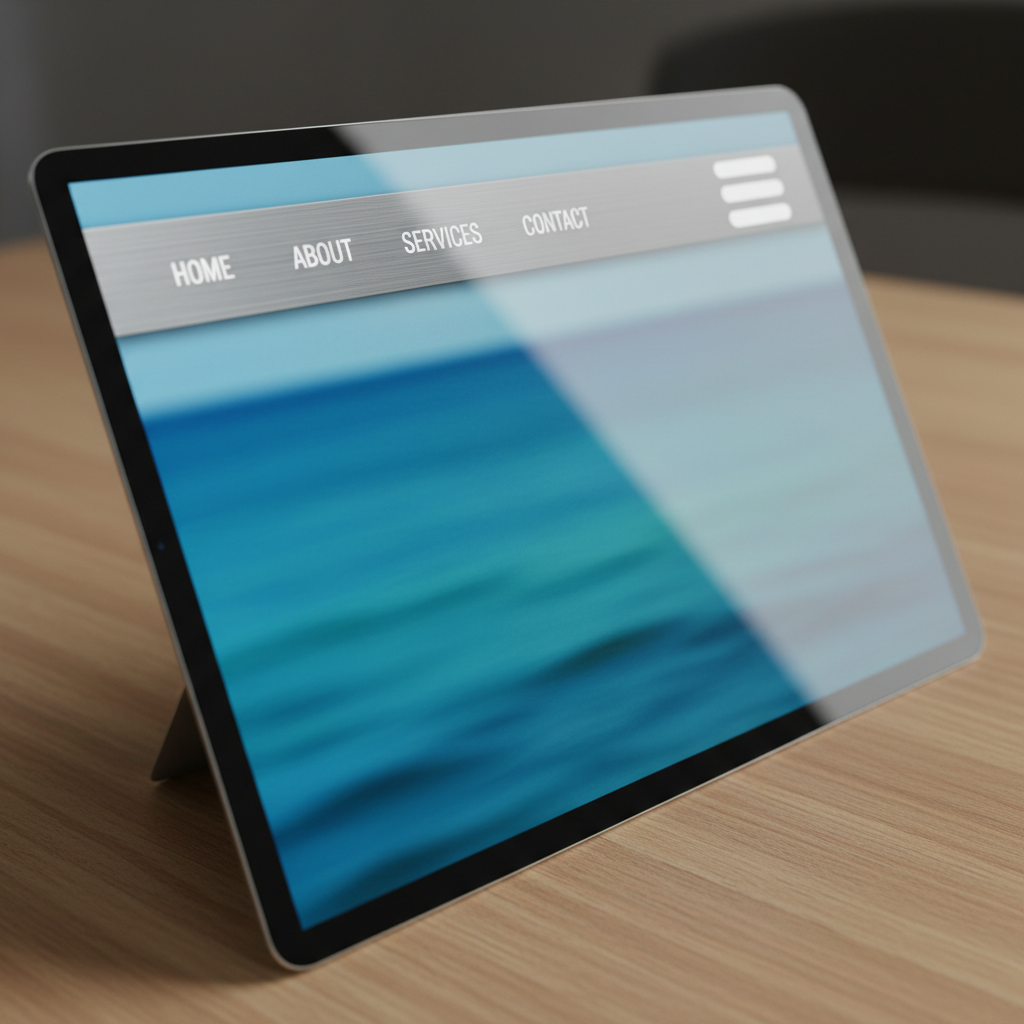 Mobile navigation design with bottom tab bar and hamburger menu on smartphone screen