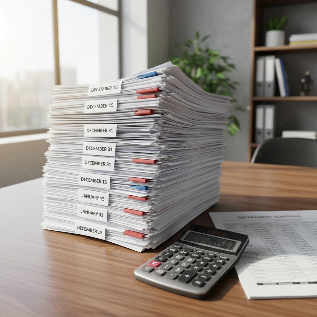 Payment schedule document with calculator