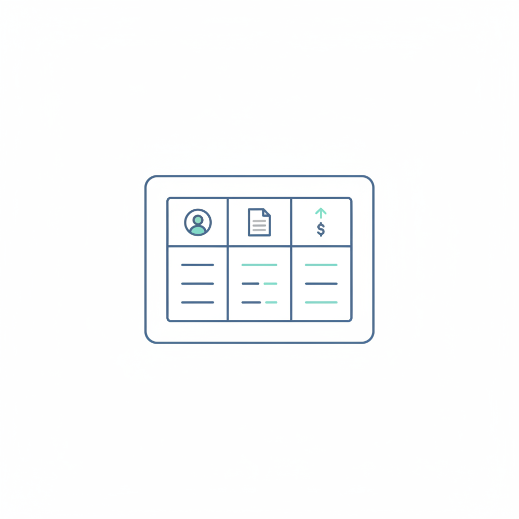 Spreadsheet with organized data tables, green and blue columns with statistics and financial data