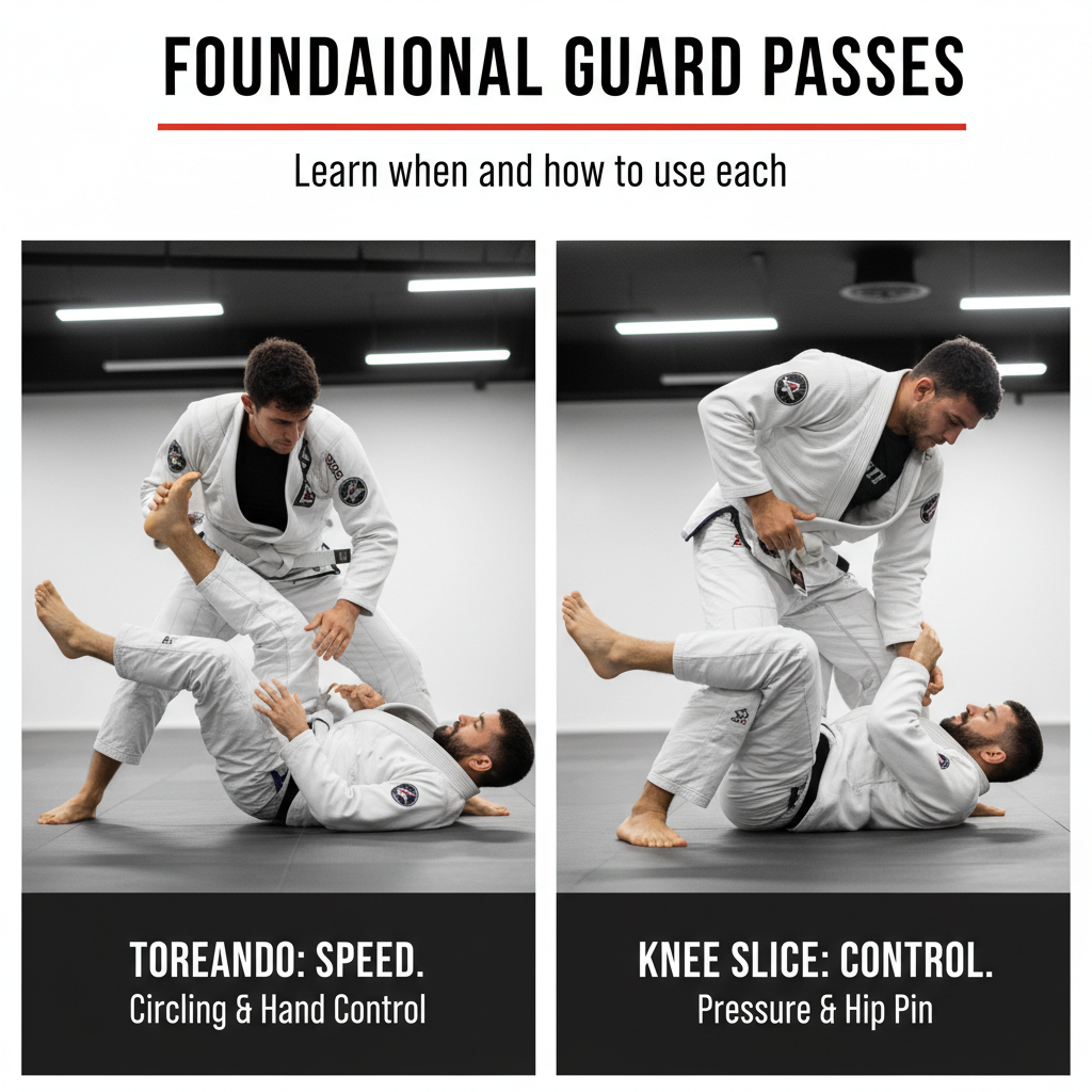 BJJ Guard Passing: Toreando & Knee Slice training lesson thumbnail