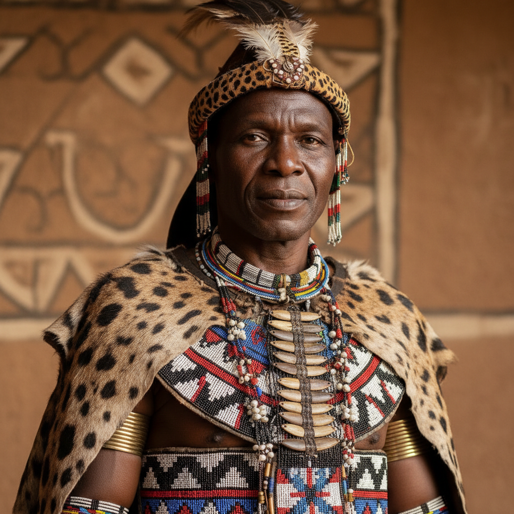 Mslusi Zondi, Zulu Royal Chancellor, official portrait