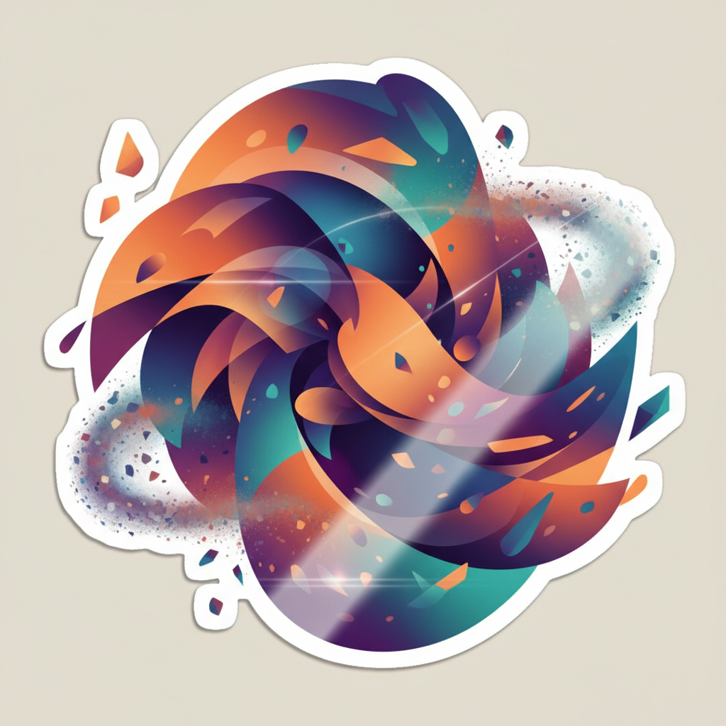 Colorful abstract playground of digital art