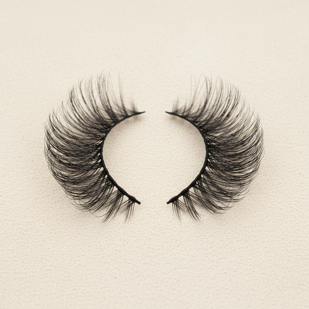 Wispy feathered lash extensions