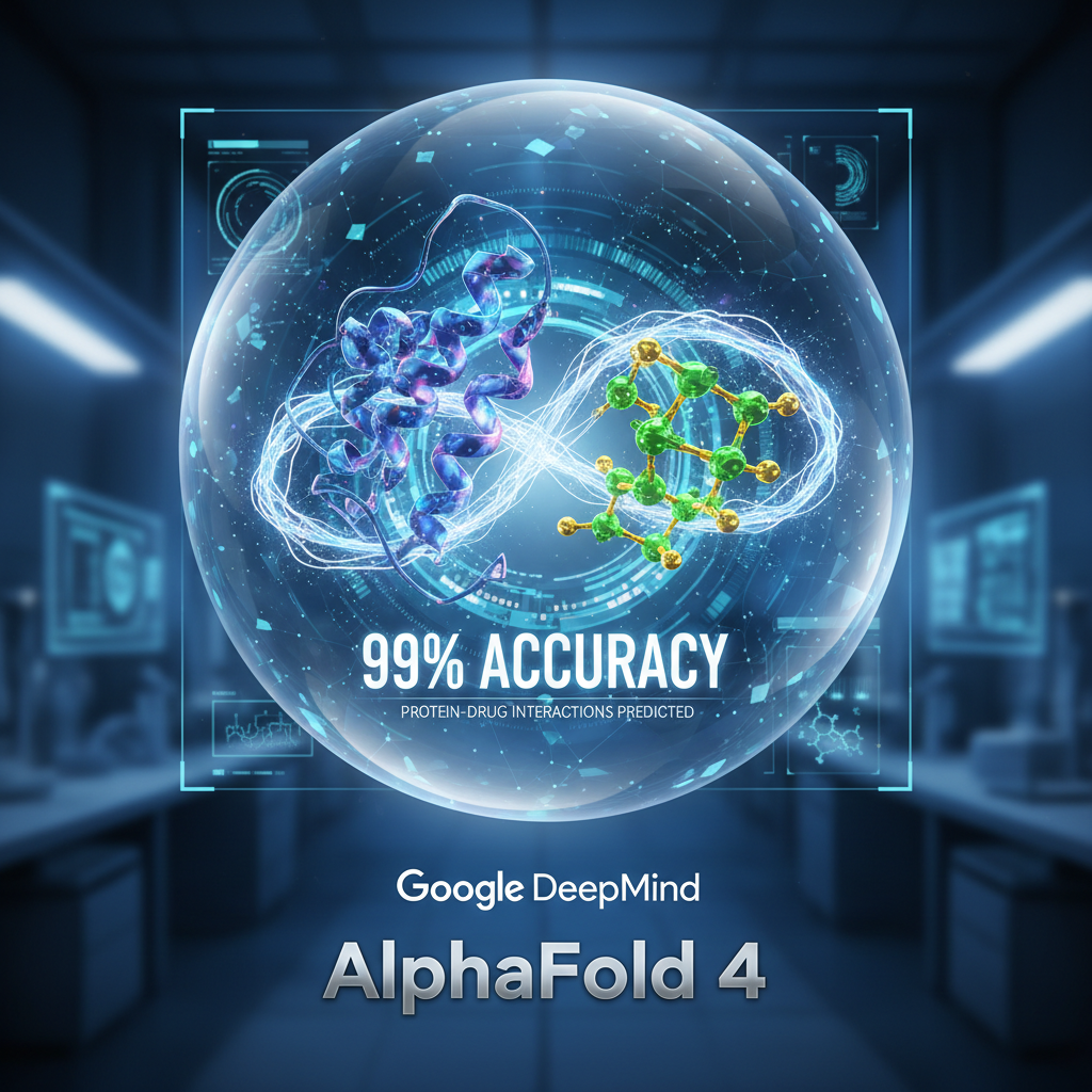 AI in Pharma research: scientist examining samples in pharmaceutical laboratory with advanced equipment