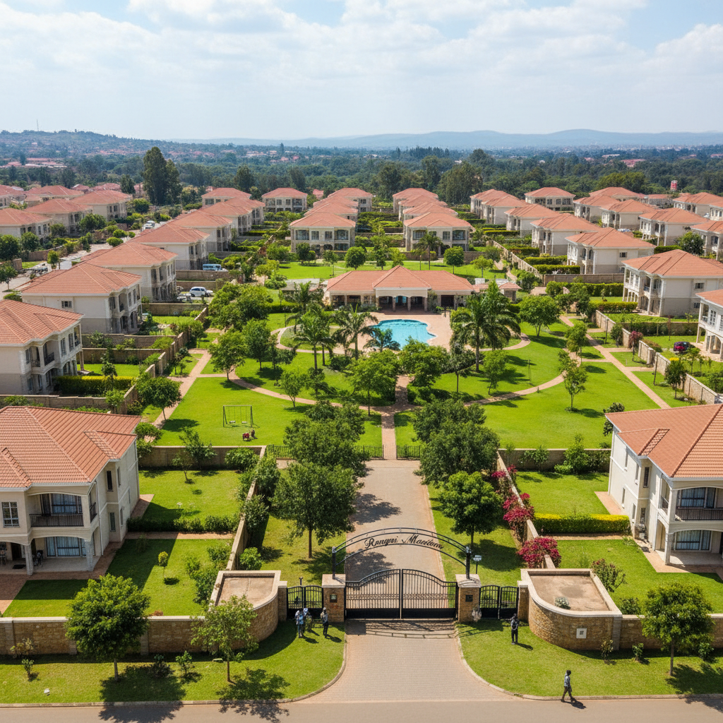Suburban residential estate in Rongai Nairobi with gated community and green spaces