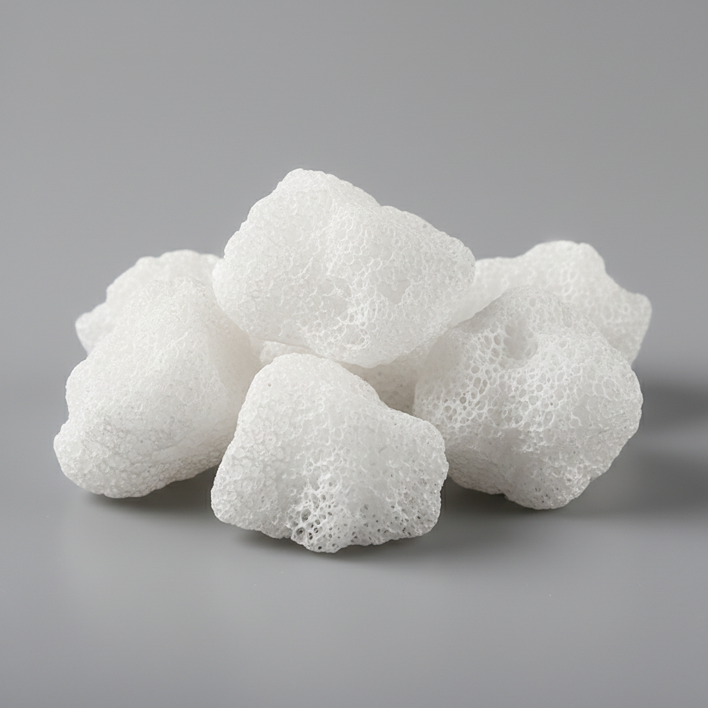 White porous sintered glass biological filter media