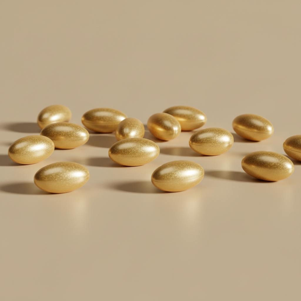 Macro close-up of serum dropper with golden liquid against botanical leaf background