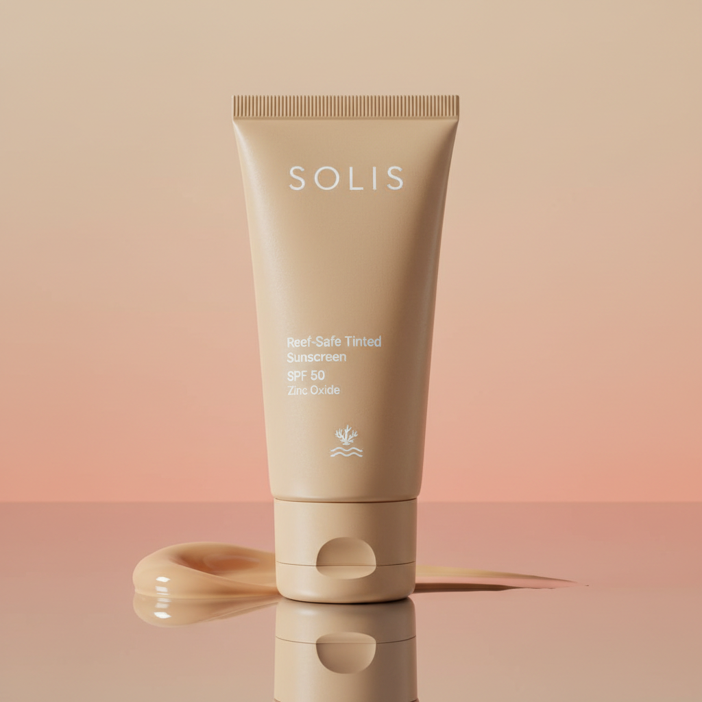 SPF 50 Mineral Sunscreen product photo on clean neutral background