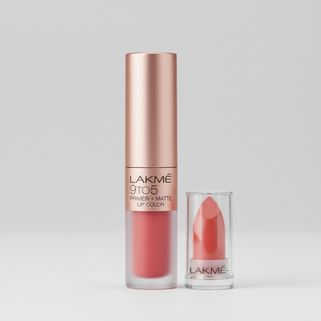 Lakmé 9 to 5 primer matte lipstick red