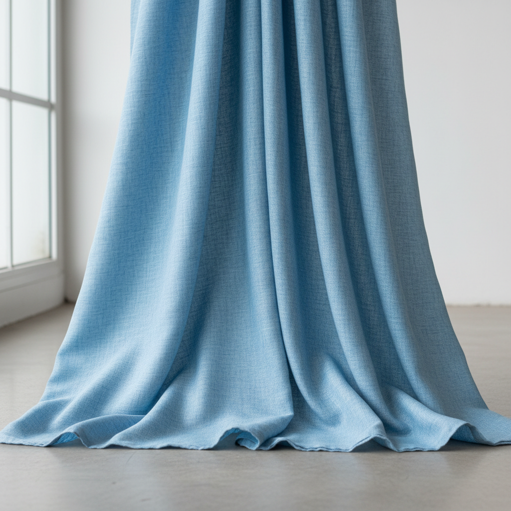 Smooth flowing rayon fabric in soft drape, light catching silky surface