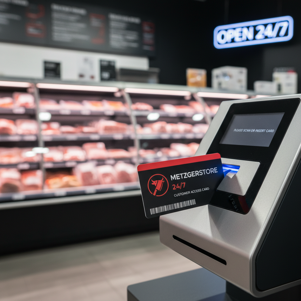 Zutritts Kundenkarte für den 24/7 MetzgerStore