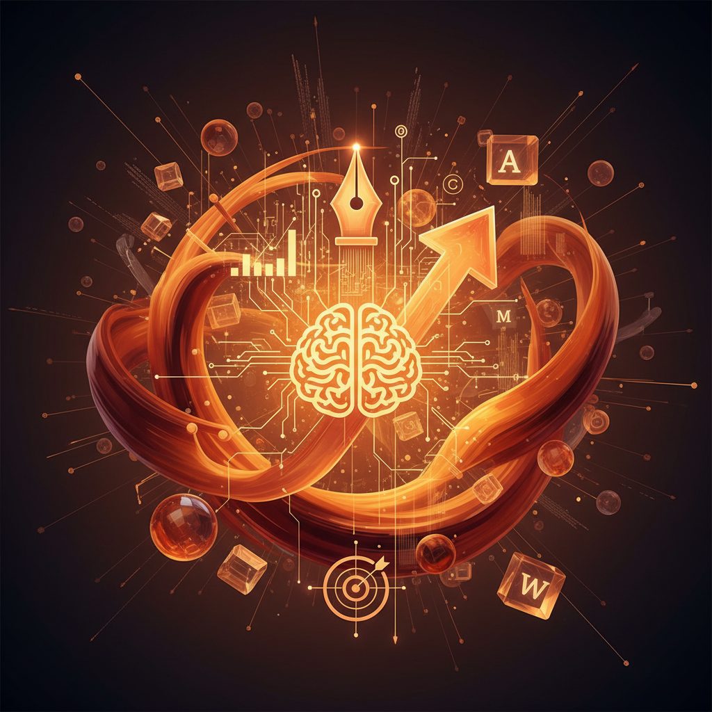 Orange marketing AI writing visualization