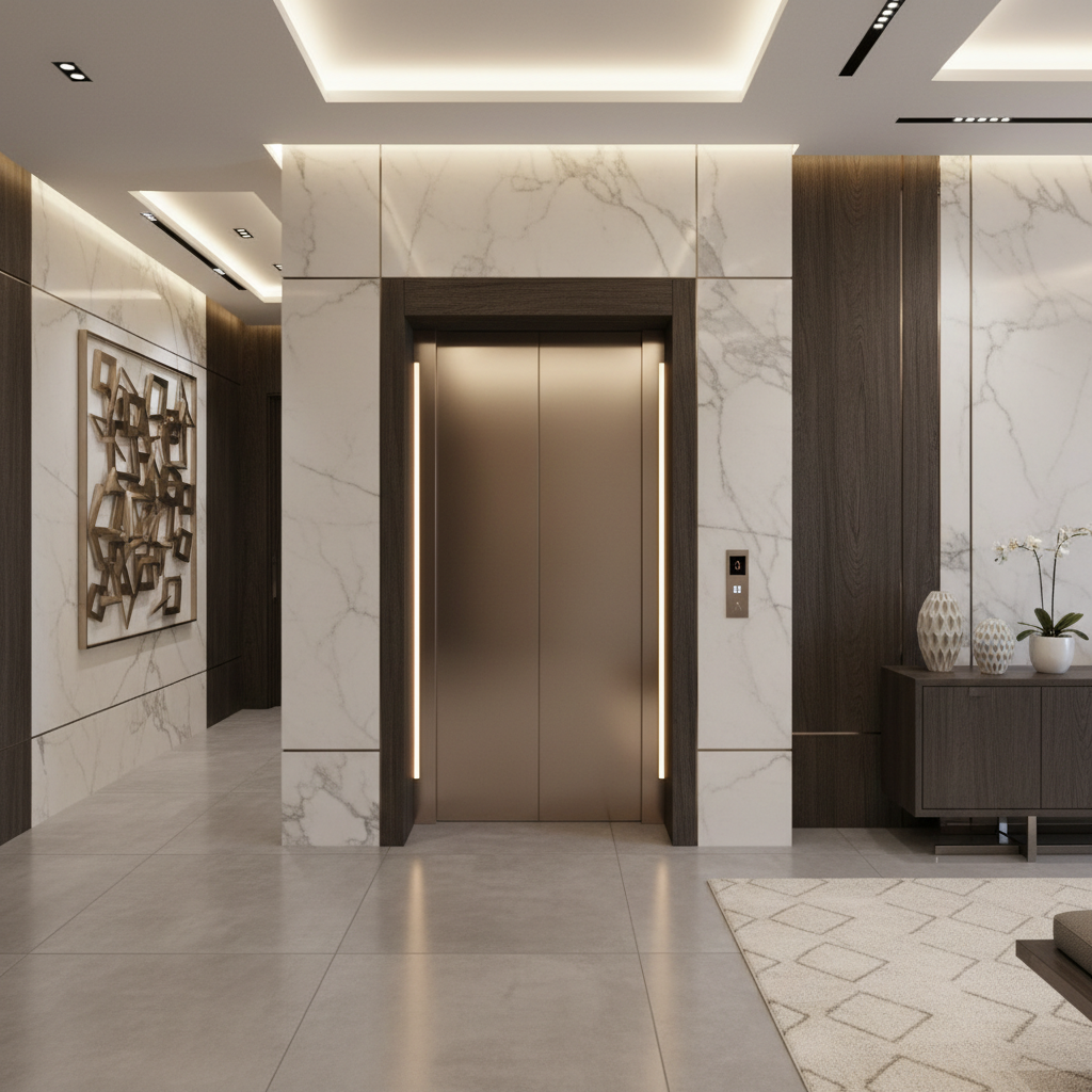 Residential elevator in luxury villa