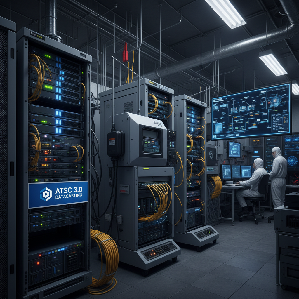 Server infrastructure supporting ATSC 3.0 datacasting operations