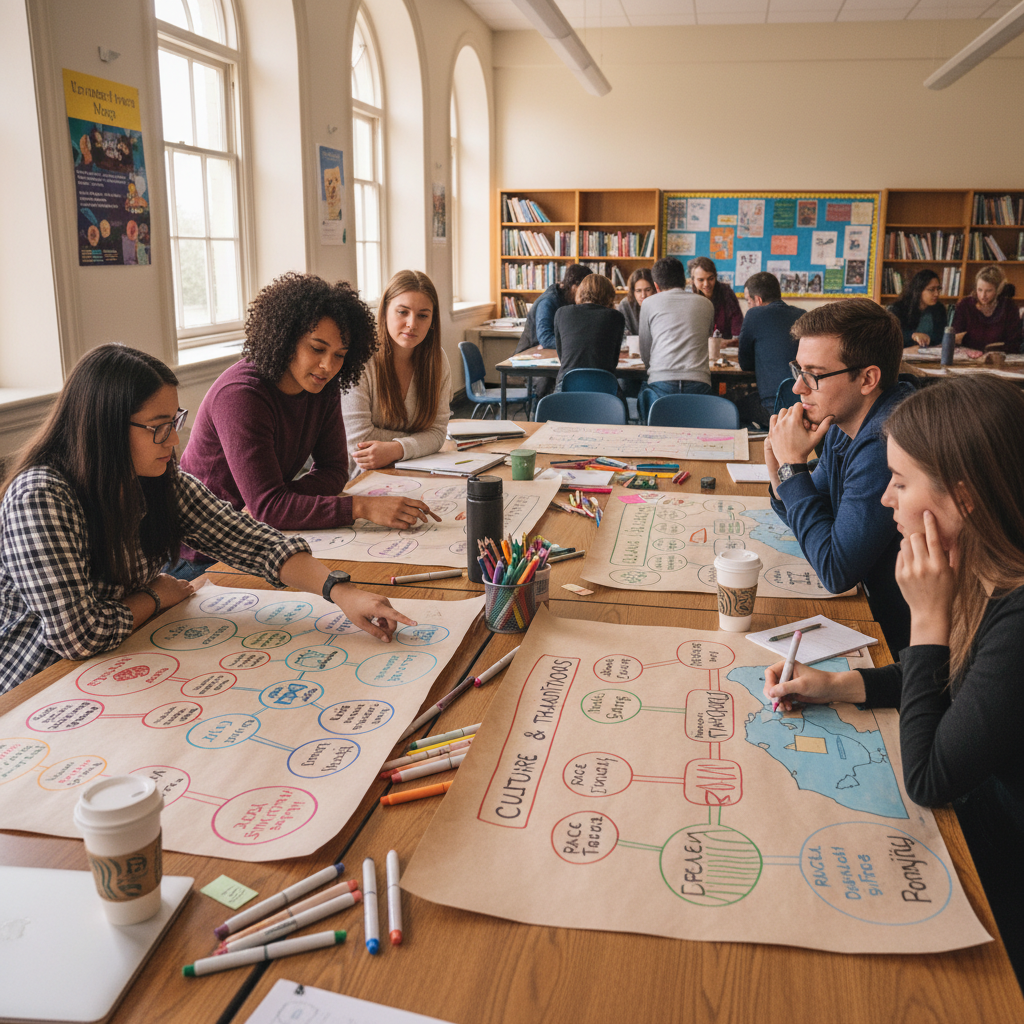 Identity Mapping: Who Am I in the World? — global citizenship lesson thumbnail showing identity & culture theme