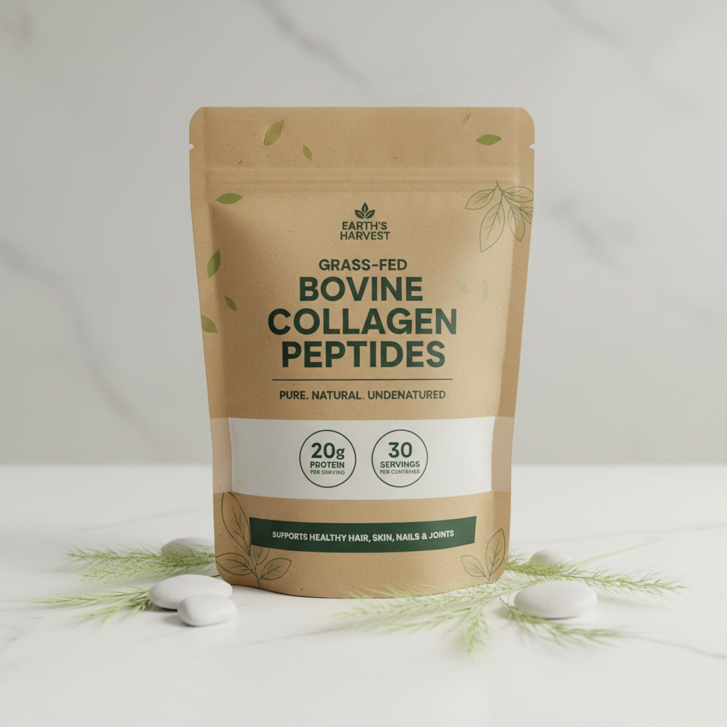 Collagen Peptide Supplement product photo on clean neutral background