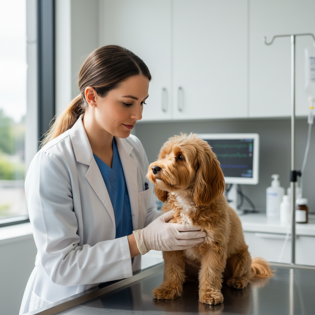 Veterinarian photographed during practice shoot