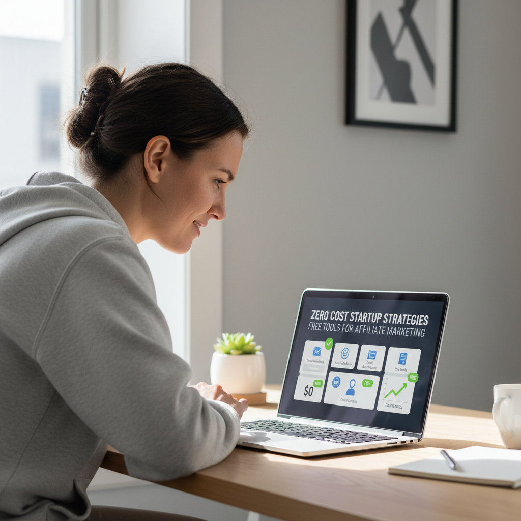 Business team collaboration with laptop showing affiliate marketing dashboard and partnership network