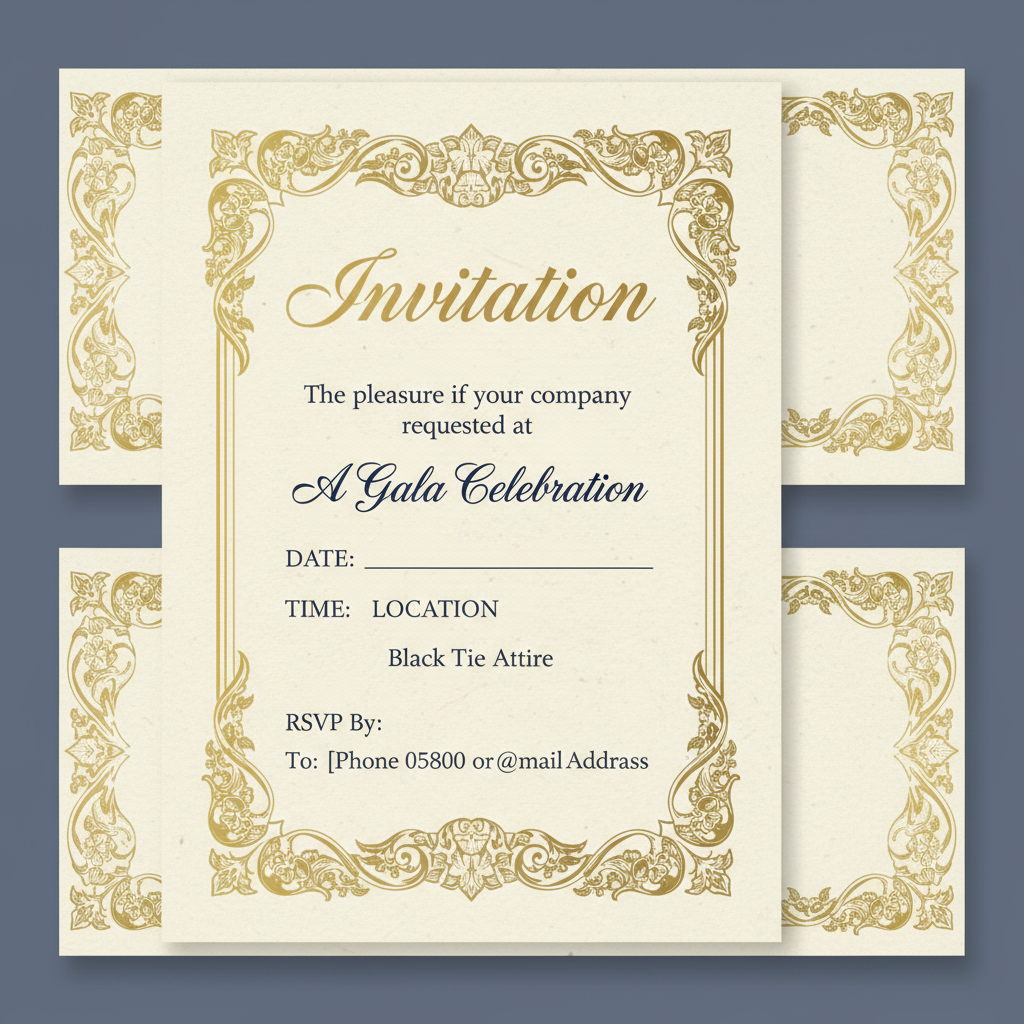 Event Invitation email template preview showing a polished nonprofit newsletter layout