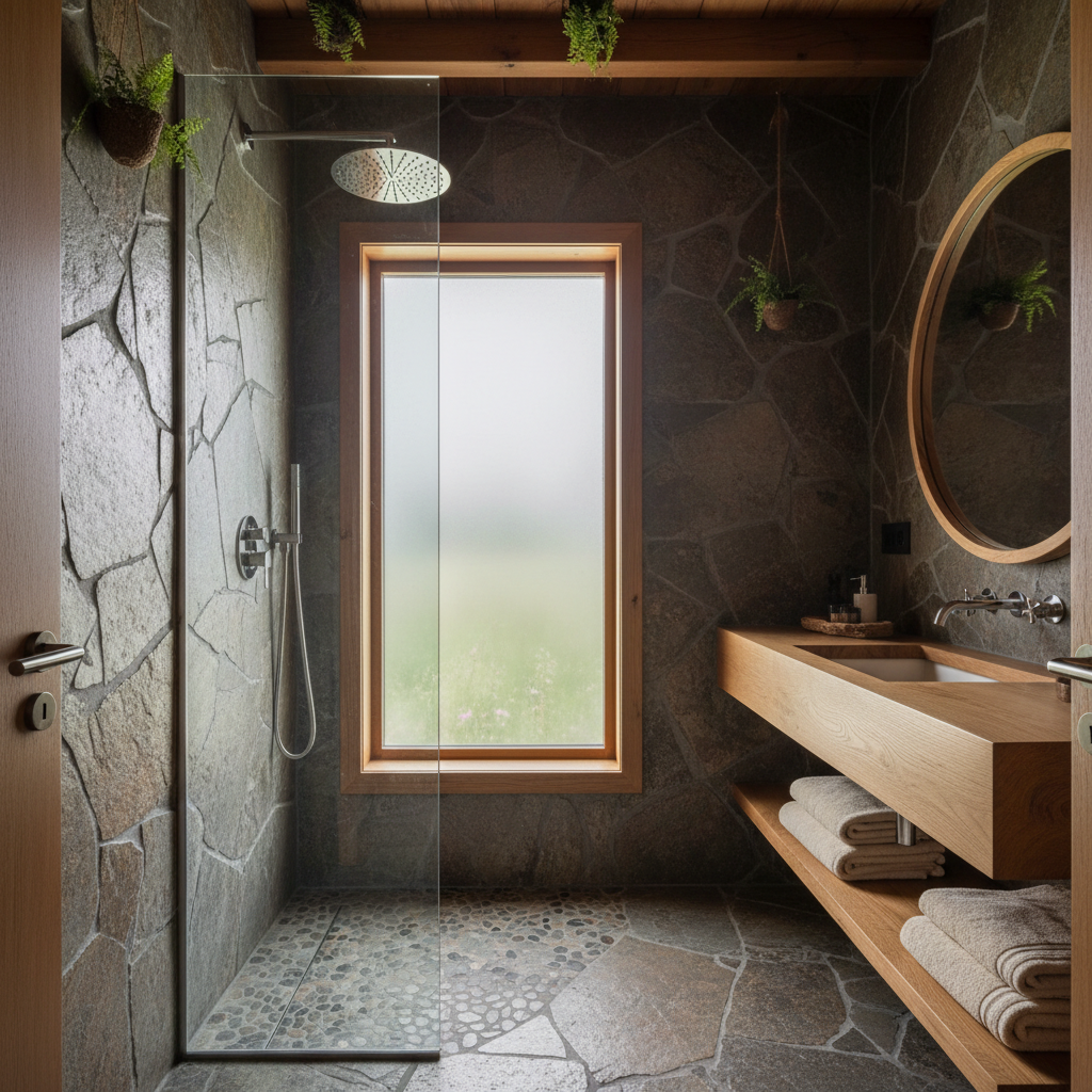 The Meadow room — cosy double room with stone walls, comfortable bed, slate bathroom