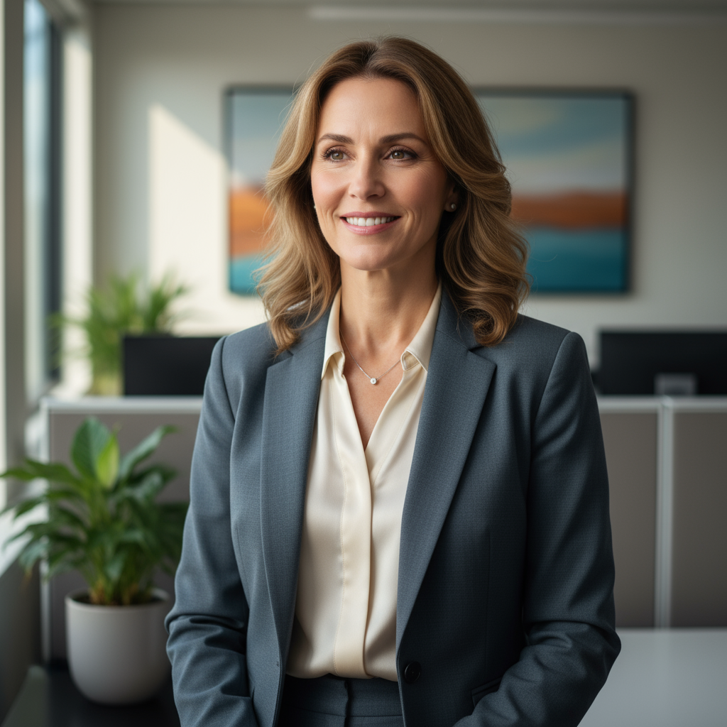 Portrait of Jennifer Rodriguez, IBC Bank wealth management client planning for retirement