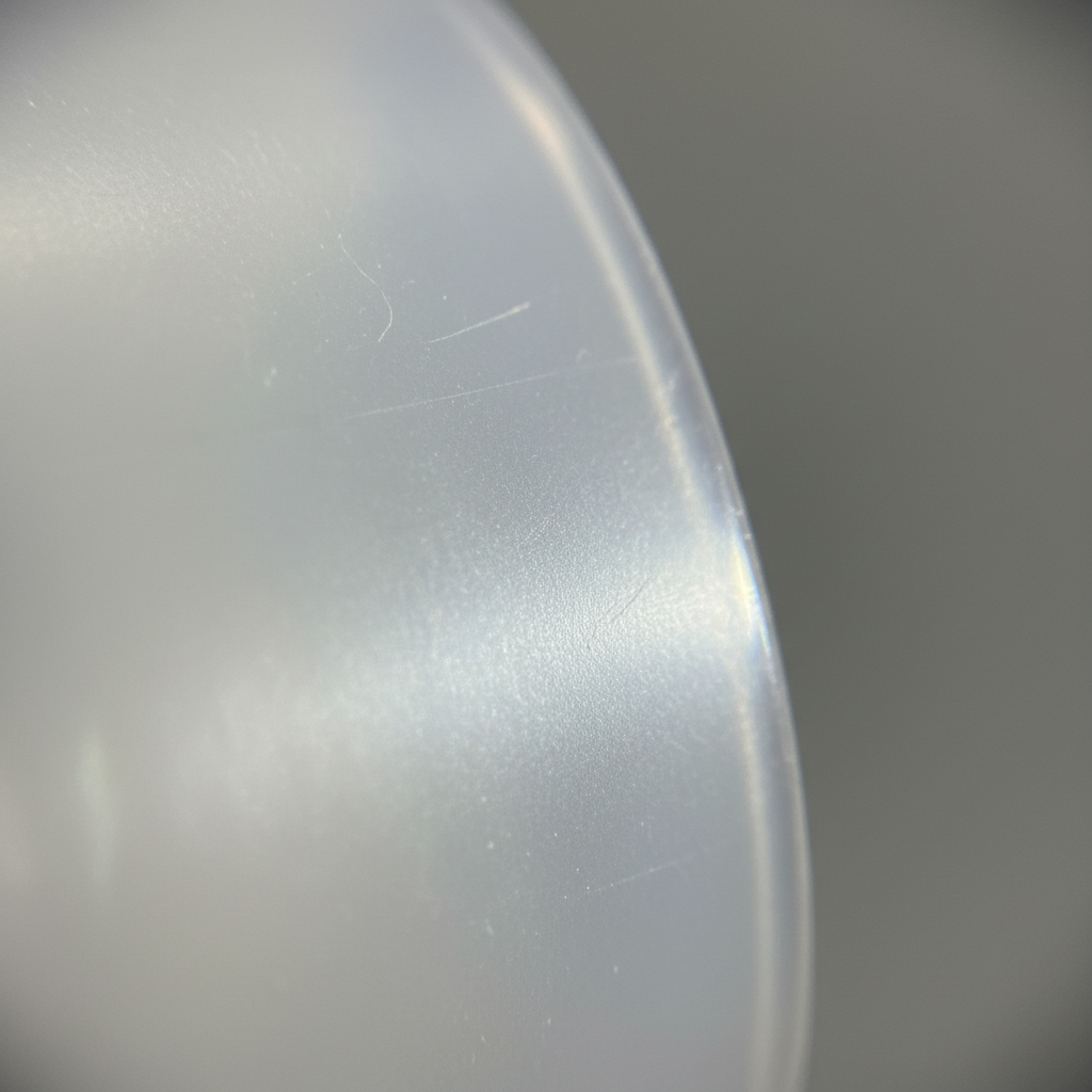 Close-up material shot for Lumen — Injection-Molded Polycarbonate · 3% Opalescent