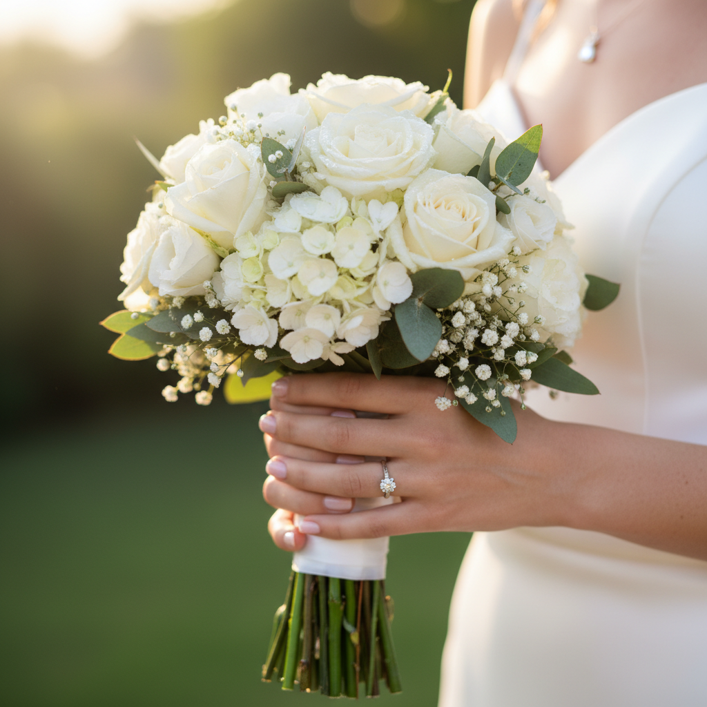 Wedding photographer at work — capturing intimate ceremony moment with professional camera, soft natural light