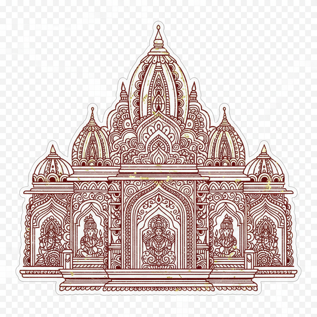 Mughal architecture inspired mehndi with jali patterns and floral jhumkas