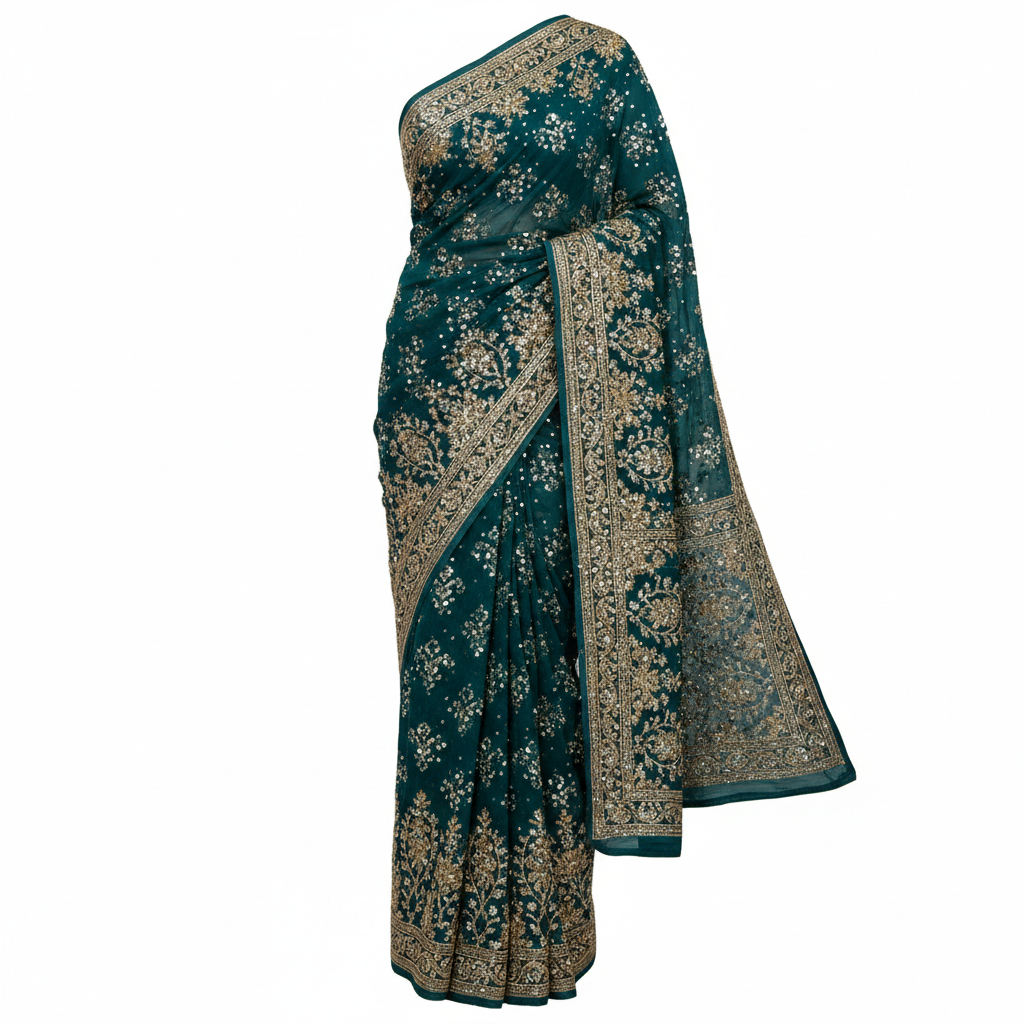 Mustard yellow anarkali suit with block print and dupatta for festival wear