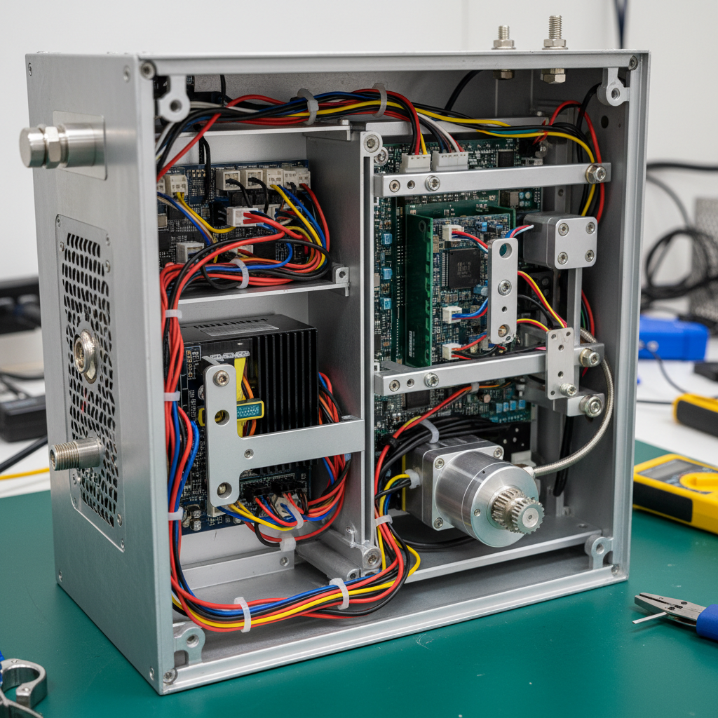 Box build assembly with cables and mechanical components integrated