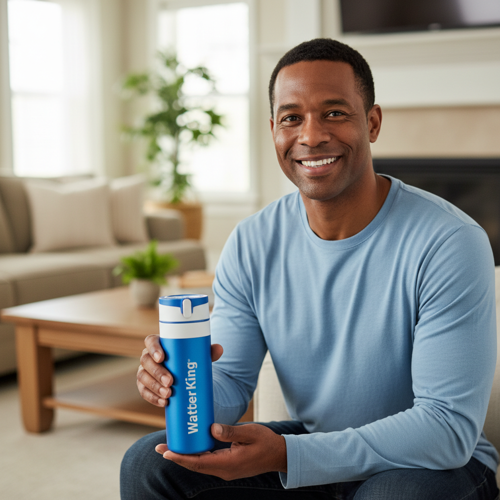 Cliente soddisfatto WaterKing, uomo sorridente