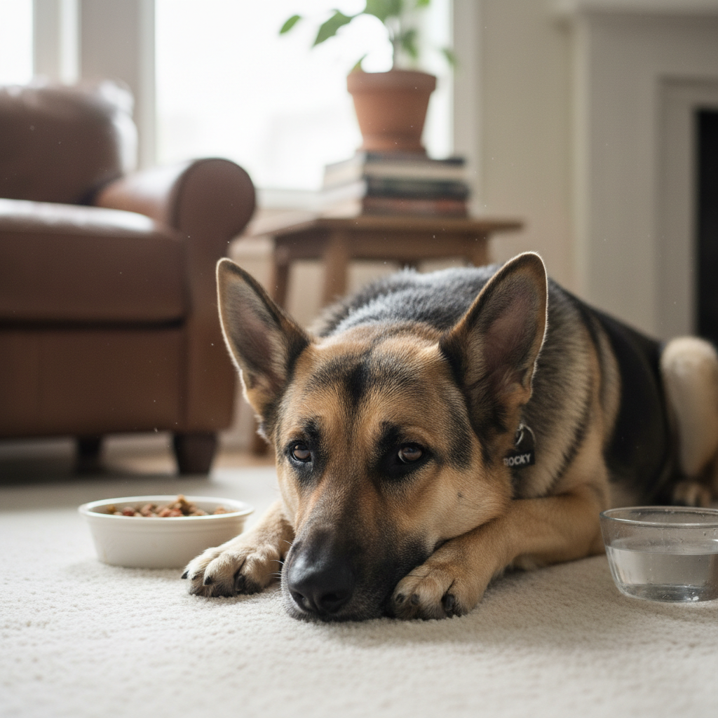 German shepherd Rocky