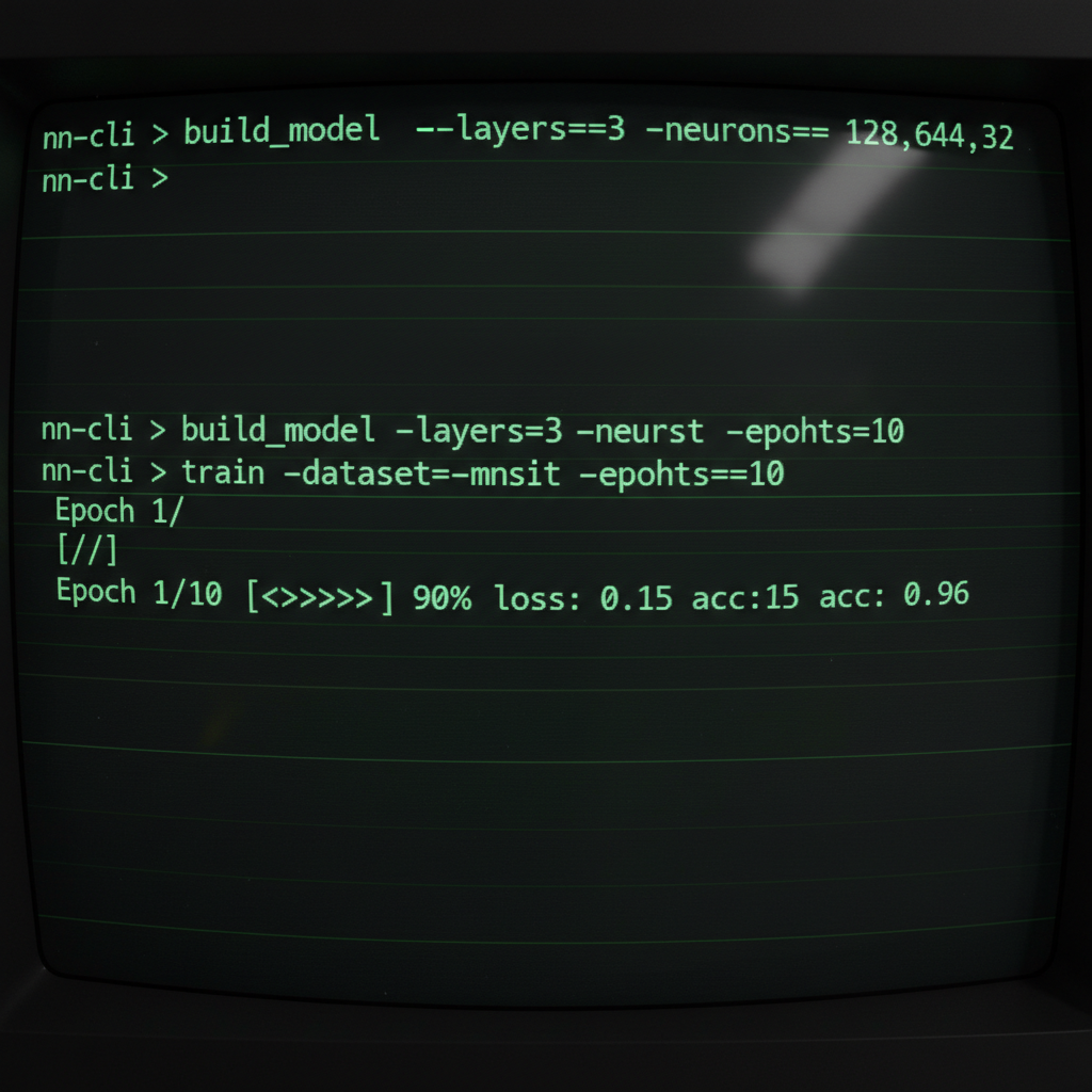 Green terminal CLI coding agent visualization