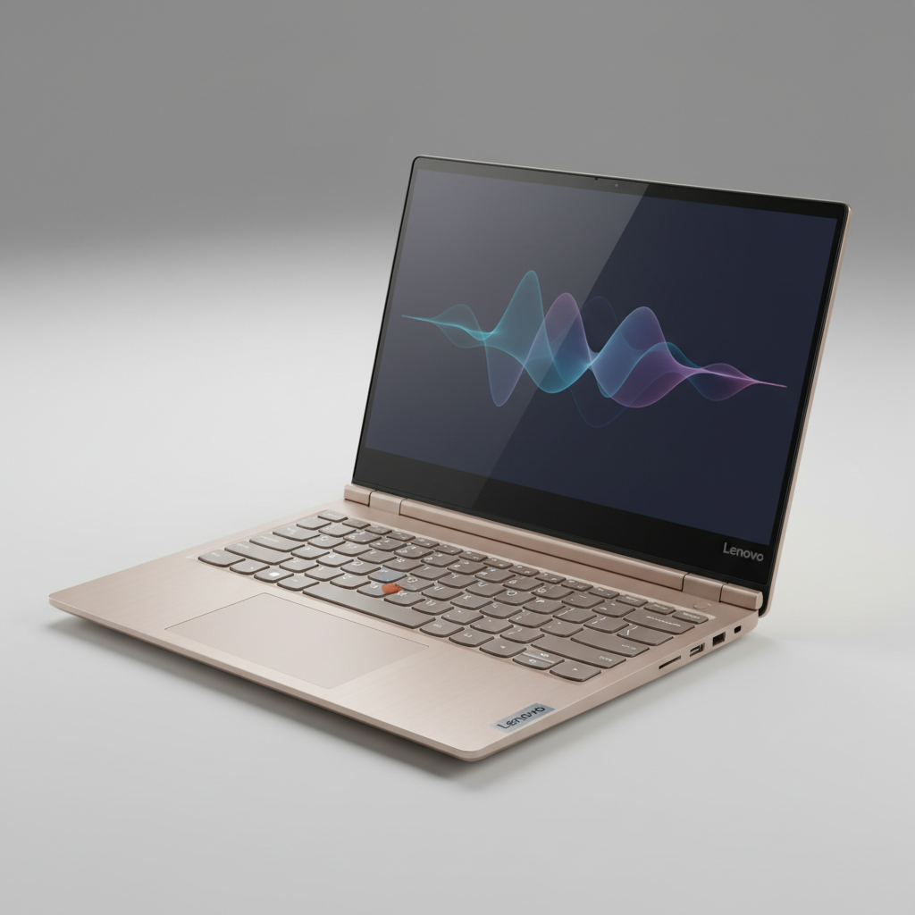 Lenovo Yoga 9i premium convertible laptop in oatmeal color, 360 hinge