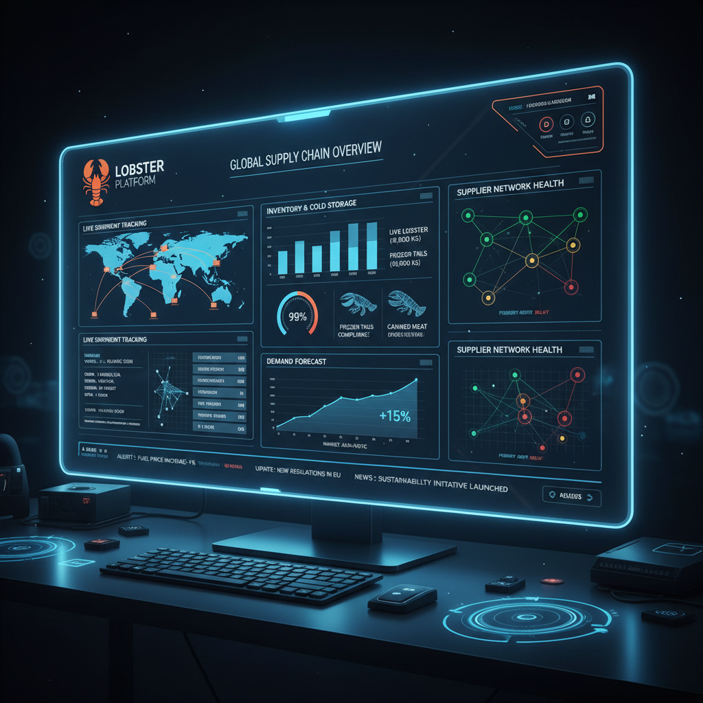Supply chain data dashboard — Lobster platform visualization