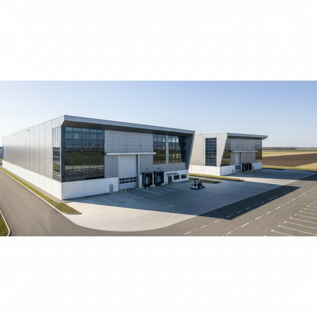Modern agricultural warehouse and cold storage facility representing agri-infrastructure investment