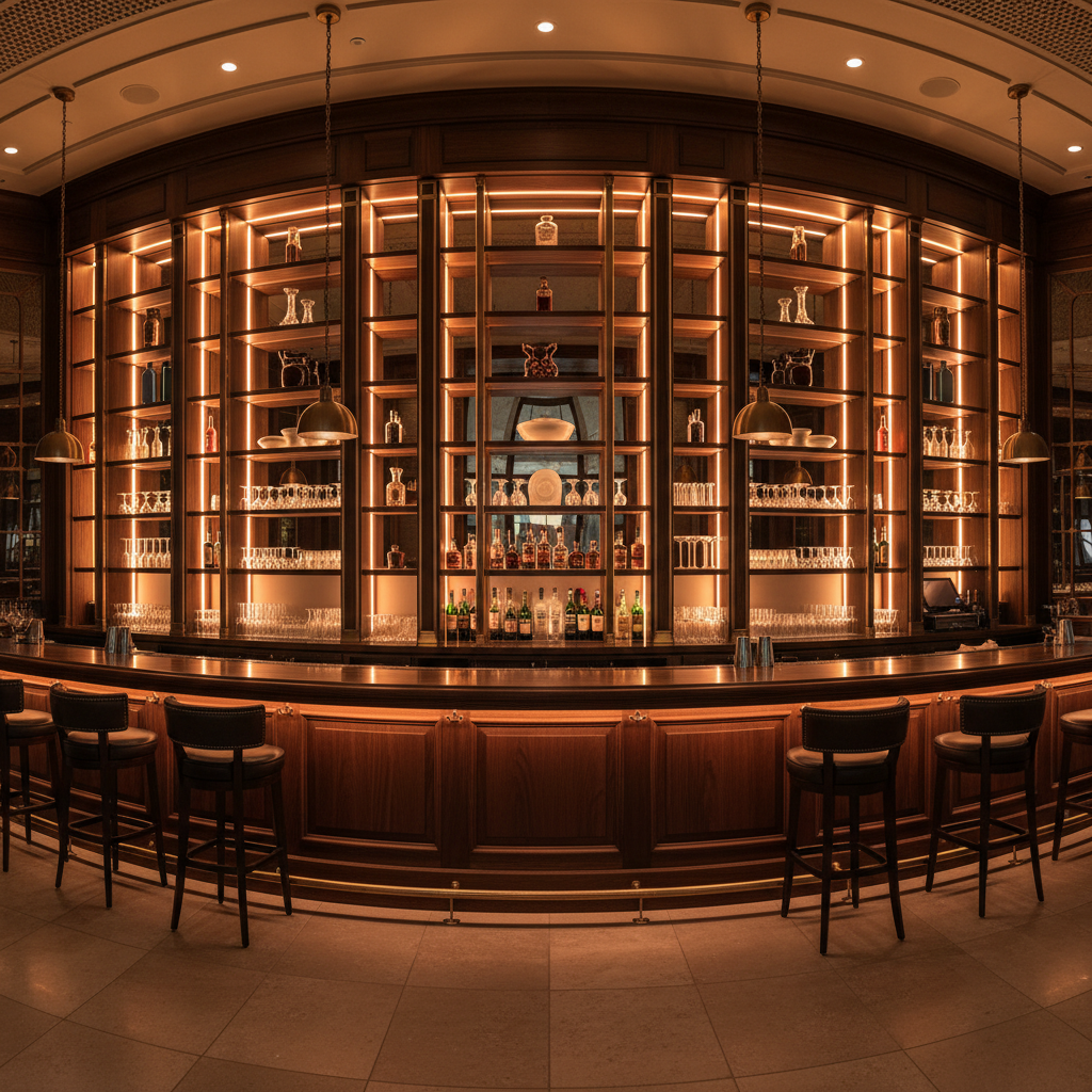 Exclusive new members club interior with contemporary luxury design in London