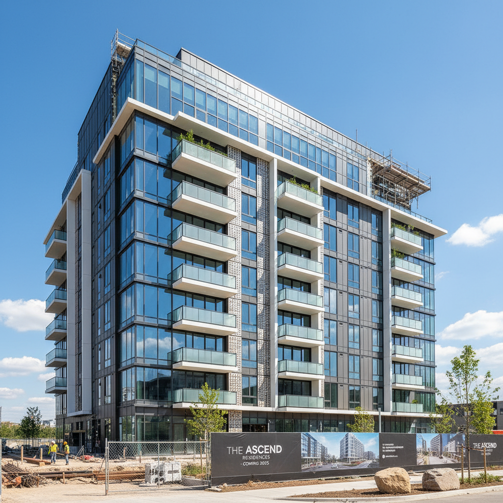 Modern pre-construction apartment building in Varna Bulgaria near the Black Sea coast