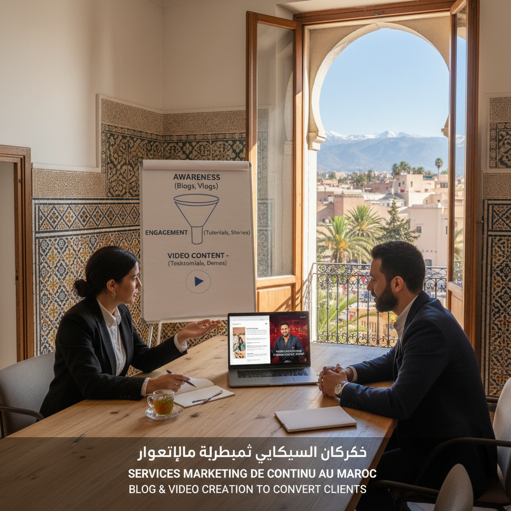 Content marketing Maroc - création contenu blog vidéo conversion clients entreprises marocaines