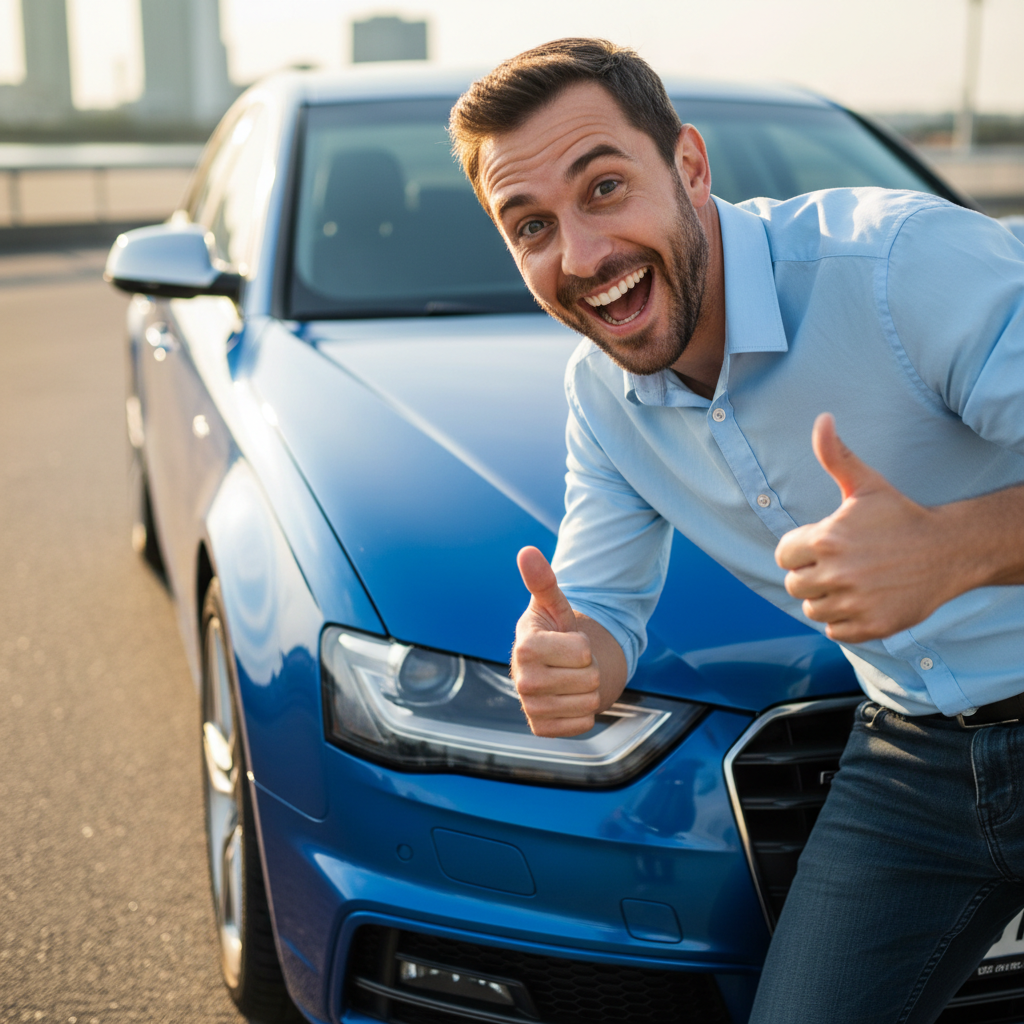 Portrait of Marcus Webb, Audi S4 enthusiast