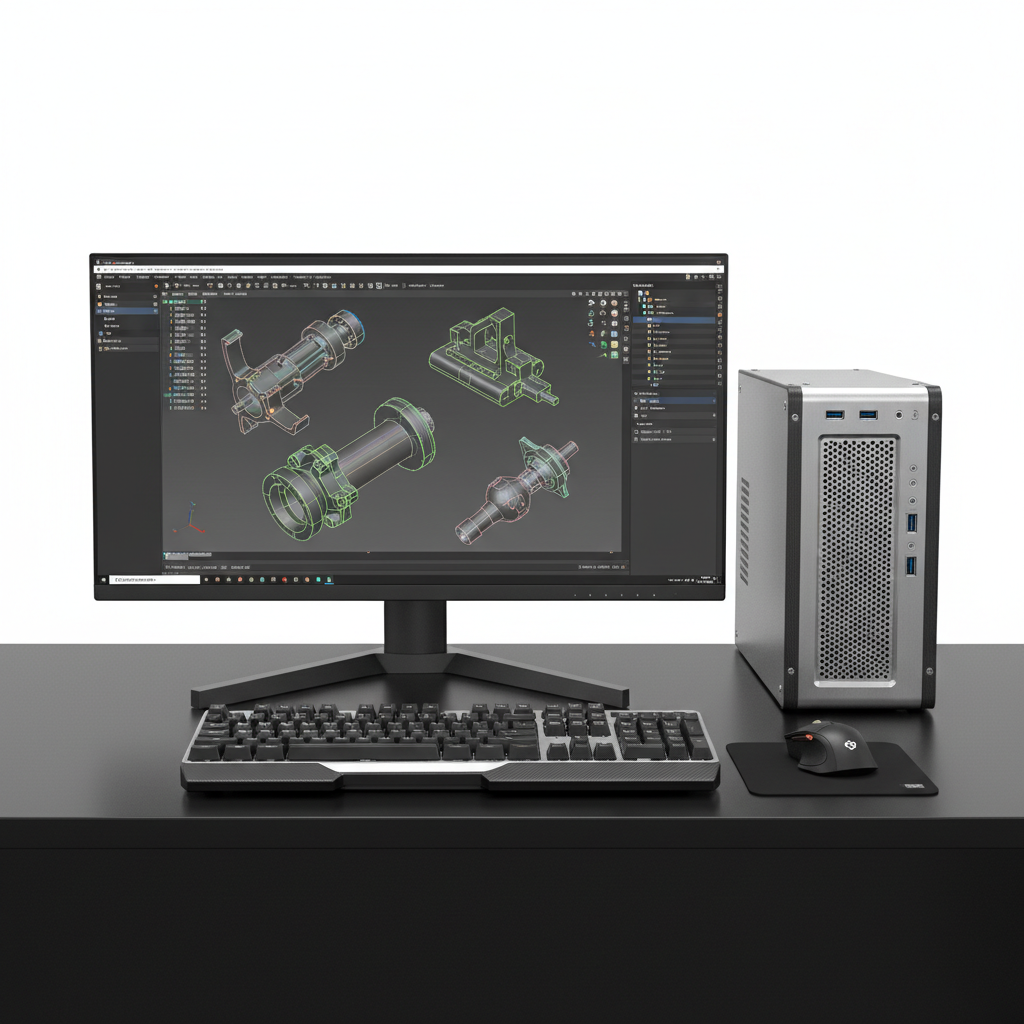 Industrial workstation computer for CAD and engineering