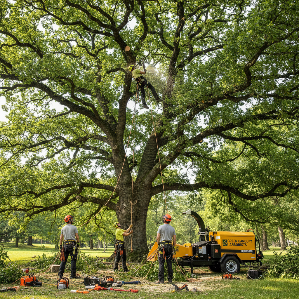 Professional arborist team providing expert tree care services